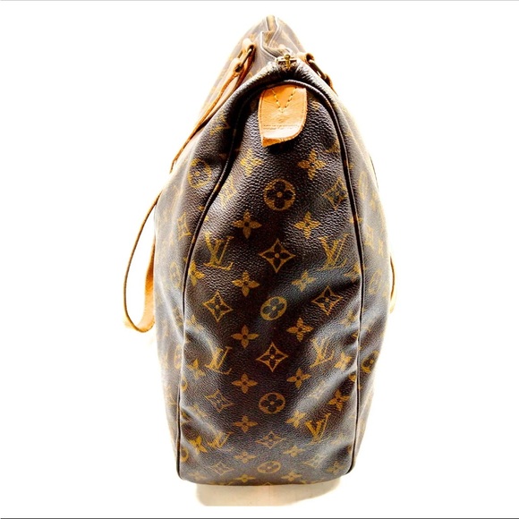 RARE Louis Vuitton Flanerie 50 Brown Monogram Duffel with Shoulder Strap - Picture 6 of 10